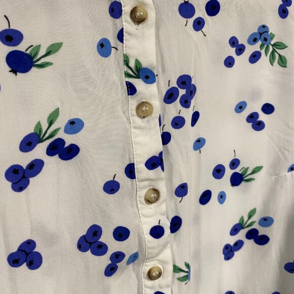 Anthropologie Maeve Blueberry Blithe Button Up Blouse Size 4 - Picture 2 of 9